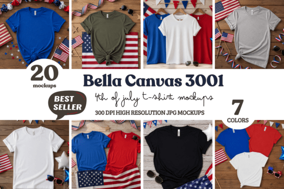 BC3001 4th of July Flat Lay Mockups: A Professional Tool for Design Presentation
