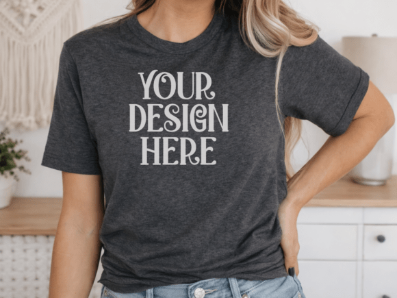Bella Canvas 3001 Dark Heather Grey Mock: Elevating Product Presentation for Designers and Creators