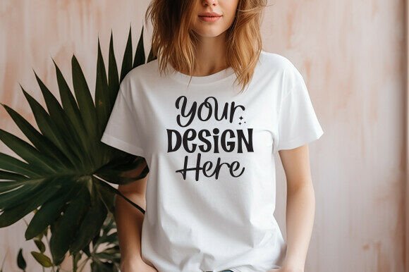 Bella Canvas 3001 White Shirt Mockup