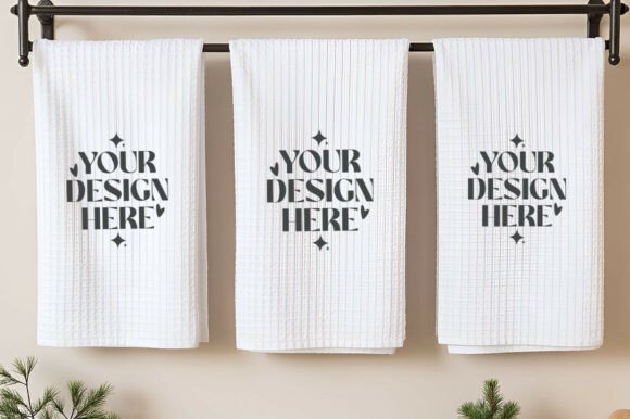 Christmas Blank Kitchen Towel Mockup: A Versatile Tool for Creative and Commercial Use
