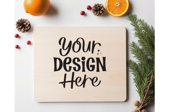 Christmas Kitchen Cutting Board Mockup 5: A Festive Solution for Holiday Product Displays