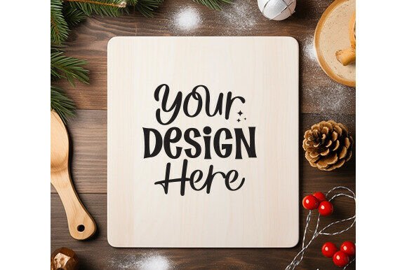 Christmas Kitchen Cutting Board Mockup 8: Elevate Your Holiday Product Displays