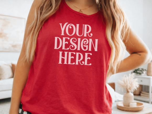 Comfort Colors 9360 Red Mockup: Elevate Your Product Presentation with Realistic Design