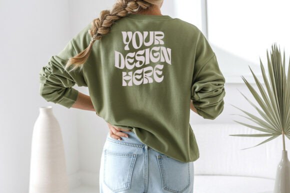 Gildan 18000 Back Sweatshirt Mockup: A Designer’s Tool for Professional Product Presentation
