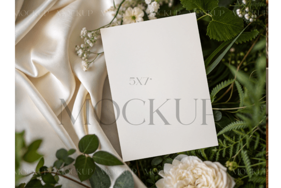 Greenery Silk 5x7 Card Mockup: A Versatile Tool for Creative Designers and Stationery Enthusiasts