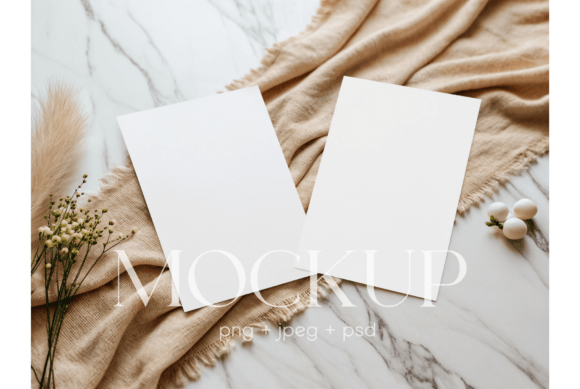 Minimalist Marble Wedding Mockup: A Timeless Design Solution for Modern Stationery