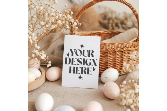 Square Card Mockup Easter Invite